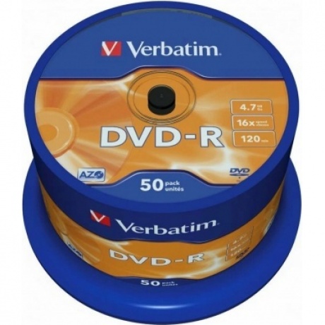 Диск DVD-R Verbatim 4.7Gb 16x Cake Box (50шт) (43548)
Диск DVD-R Verbatim 4.7Gb 16x Cake Box (50шт) (43548)