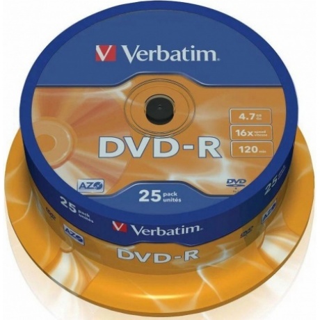Диск DVD-R Verbatim 4.7Gb 16x Cake Box (25шт) Printable (43538)
Диск DVD-R Verbatim 4.7Gb 16x Cake Box (25шт) Printable (43538)
