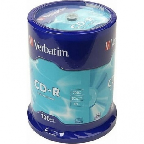 Диск CD-R Verbatim 700Mb 52x Cake Box (100шт) (43411)
Диск CD-R Verbatim 700Mb 52x Cake Box (100шт) (43411)