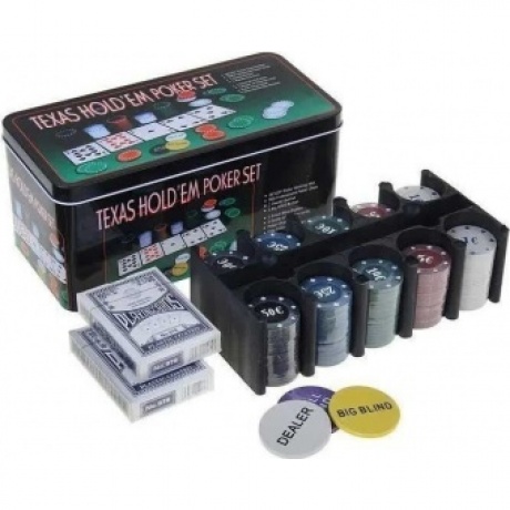 Набор "Покер" в мет.банке (200 фишек с номиналом 4 гр.,2 колоды карт,сукно) арт.1897/BR5018
Набор "Покер" в мет.банке (200 фишек с номиналом 4 гр.,2 колоды карт,сукно) арт.1897/BR5018