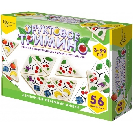 Настольная игра Нескучные игры "Фруктовое тримино" (треугольное домино) 8343
Настольная игра Нескучные игры "Фруктовое тримино" (треугольное домино) 8343