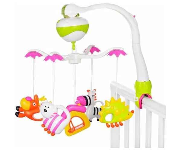 Мобиль функциональный "Зоопарк":5 съемных игрушек 2 режима
Мобиль функциональный "Зоопарк":5 съемных игрушек 2 режима