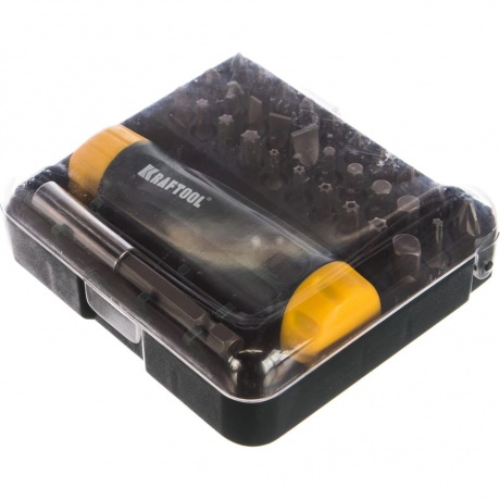Отвертка с набором бит Kraftool 26142-H32
Отвертка с набором бит Kraftool 26142-H32