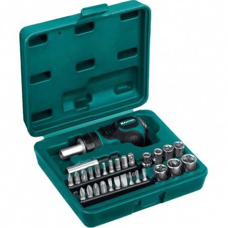 Отвертка с набором бит Kraftool 25556-H29
Отвертка с набором бит Kraftool 25556-H29