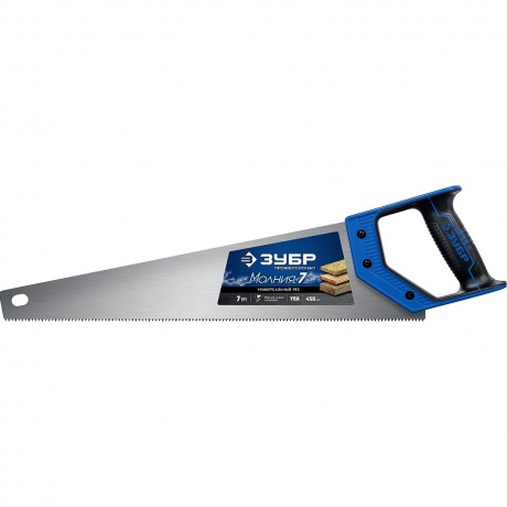 Ножовка универсальная (пила) МОЛНИЯ-7 500 мм, 7 TPI, закалка, рез вдоль и поперек волокон, для средних заготовок, фанеры, ДСП, МДФ, ЗУБР
Ножовка универсальная (пила) МОЛНИЯ-7 500 мм, 7 TPI, закалка, рез вдоль и поперек волокон, для средних заготовок, фанеры, ДСП, МДФ, ЗУБР