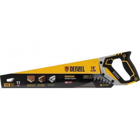 Ножовка по дереву, 450 мм, 11 TPI, зуб 3D, металлопластиковая рукоятка Denzel
Ножовка по дереву, 450 мм, 11 TPI, зуб 3D, металлопластиковая рукоятка Denzel
