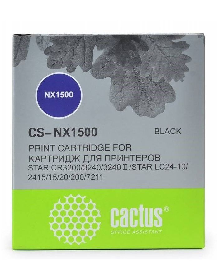 Картридж матричный Cactus CS-NX1500 черный для Star NX-1500/24xx/LC-8211
Картридж матричный Cactus CS-NX1500 черный для Star NX-1500/24xx/LC-8211