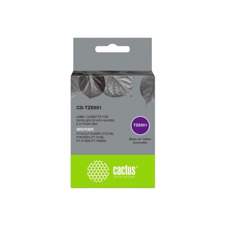 Картридж ленточный Cactus CS-TZE651 TZe-651 черный для Brother 1010/1280/1280VP/2700VP
Картридж ленточный Cactus CS-TZE651 TZe-651 черный для Brother 1010/1280/1280VP/2700VP