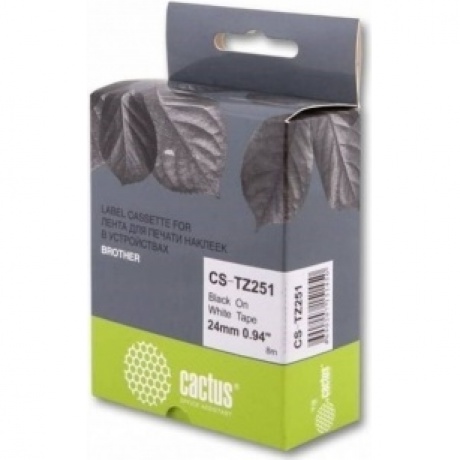 Картридж ленточный Cactus CS-TZ251 TZe-251 черный для Brother 1010/1280/1280VP/2700VP
Картридж ленточный Cactus CS-TZ251 TZe-251 черный для Brother 1010/1280/1280VP/2700VP