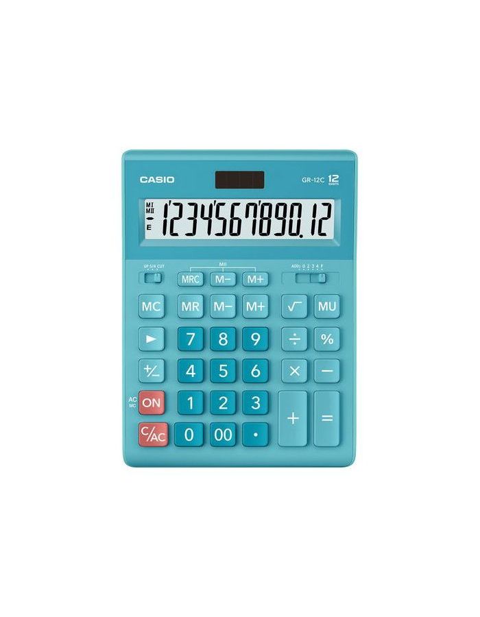 Калькулятор настольный CASIO GR-12С-LB (210х155мм), 12 разрядов, двойное питание, ГОЛУБОЙ
Калькулятор настольный CASIO GR-12С-LB (210х155мм), 12 разрядов, двойное питание, ГОЛУБОЙ