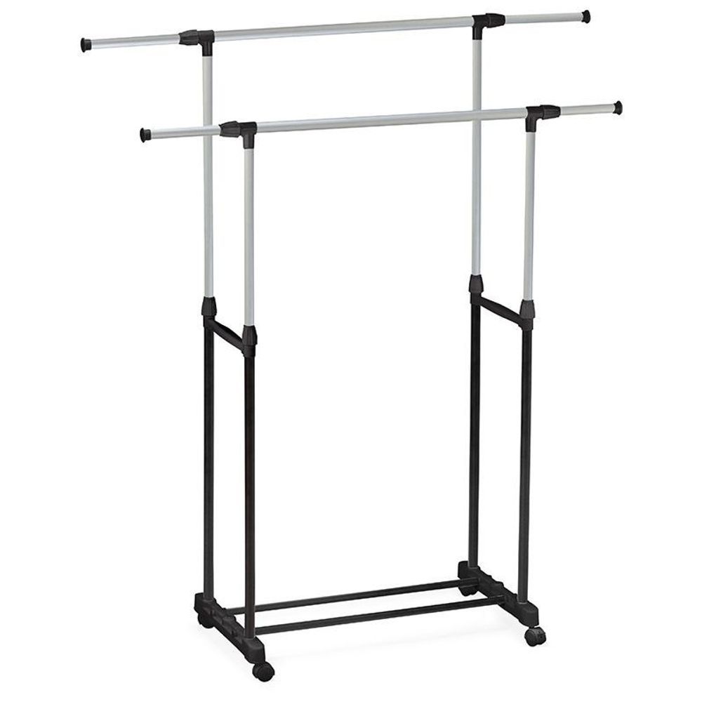 Вешалка-стойка напольная с двумя перекладинами, раздвижная
Вешалка-стойка напольная с двумя перекладинами, раздвижная