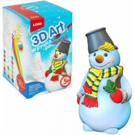 Игрушка-раскраска Lori 3D Art "Забавный снеговик"
Игрушка-раскраска Lori 3D Art "Забавный снеговик"