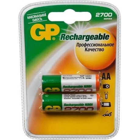 Аккумулятор GP 270AAHC AA NiMH 2700mAh (2шт)
Аккумулятор GP 270AAHC AA NiMH 2700mAh (2шт)