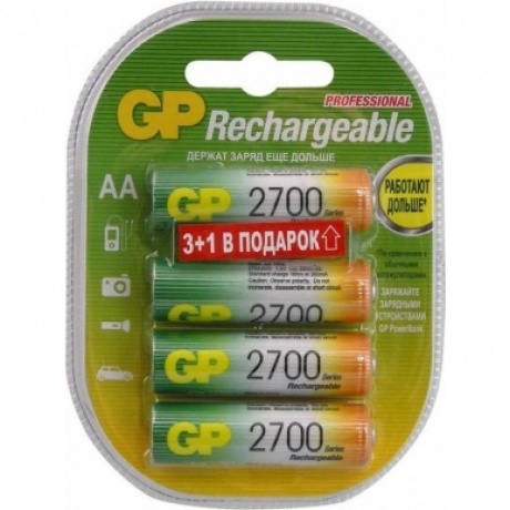 Аккумулятор GP 270AAHC3/1 AA NiMH 2700mAh (промо:3+1) (4шт)
Аккумулятор GP 270AAHC3/1 AA NiMH 2700mAh (промо:3+1) (4шт)