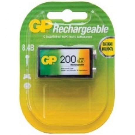 Аккумулятор GP 20R8H 9V NiMH 200mAh (1шт)
Аккумулятор GP 20R8H 9V NiMH 200mAh (1шт)