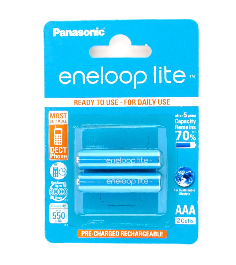 Аккумулятор Panasonic Eneloop Lite AAA 550 mAh R2U (уп 2 шт)
Аккумулятор Panasonic Eneloop Lite AAA 550 mAh R2U (уп 2 шт)