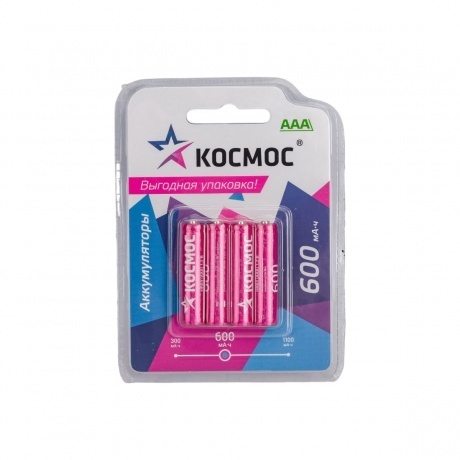 Аккумулятор КОСМОС R03 600mAh Ni-MH 4 шт
Аккумулятор КОСМОС R03 600mAh Ni-MH 4 шт