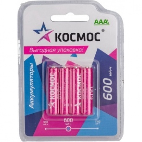 Аккумулятор КОСМОС R03 600mAh Ni-MH 4 шт
Аккумулятор КОСМОС R03 600mAh Ni-MH 4 шт