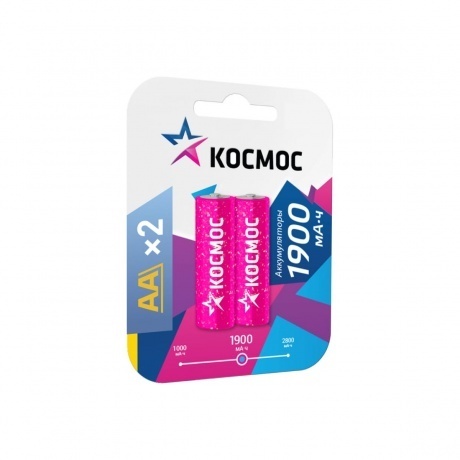 Аккумулятор Космос R6 NI-MH (1900 mAh) 2шт
Аккумулятор Космос R6 NI-MH (1900 mAh) 2шт