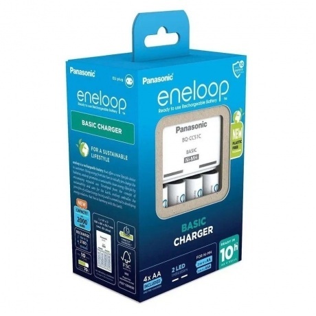 Зарядное устройство Panasonic Basic Charger с аккумуляторами Eneloop 4AA 2000 K-KJ51MCD40E
Зарядное устройство Panasonic Basic Charger с аккумуляторами Eneloop 4AA 2000 K-KJ51MCD40E