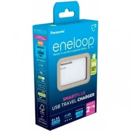 Зарядное устройство Panasonic Basic Charger с аккумуляторами Eneloop 4AA 2000 K-KJ87MCD40USB
Зарядное устройство Panasonic Basic Charger с аккумуляторами Eneloop 4AA 2000 K-KJ87MCD40USB
