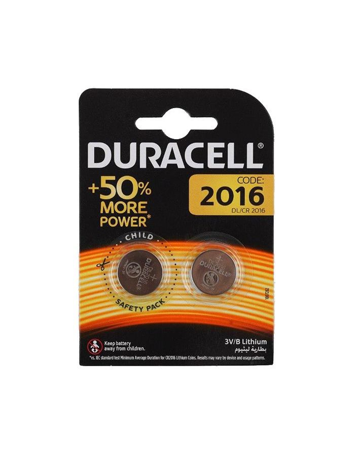 Батарейка Duracell DL/CR2016 CR2016 (2шт.)
Батарейка Duracell DL/CR2016 CR2016 (2шт.)