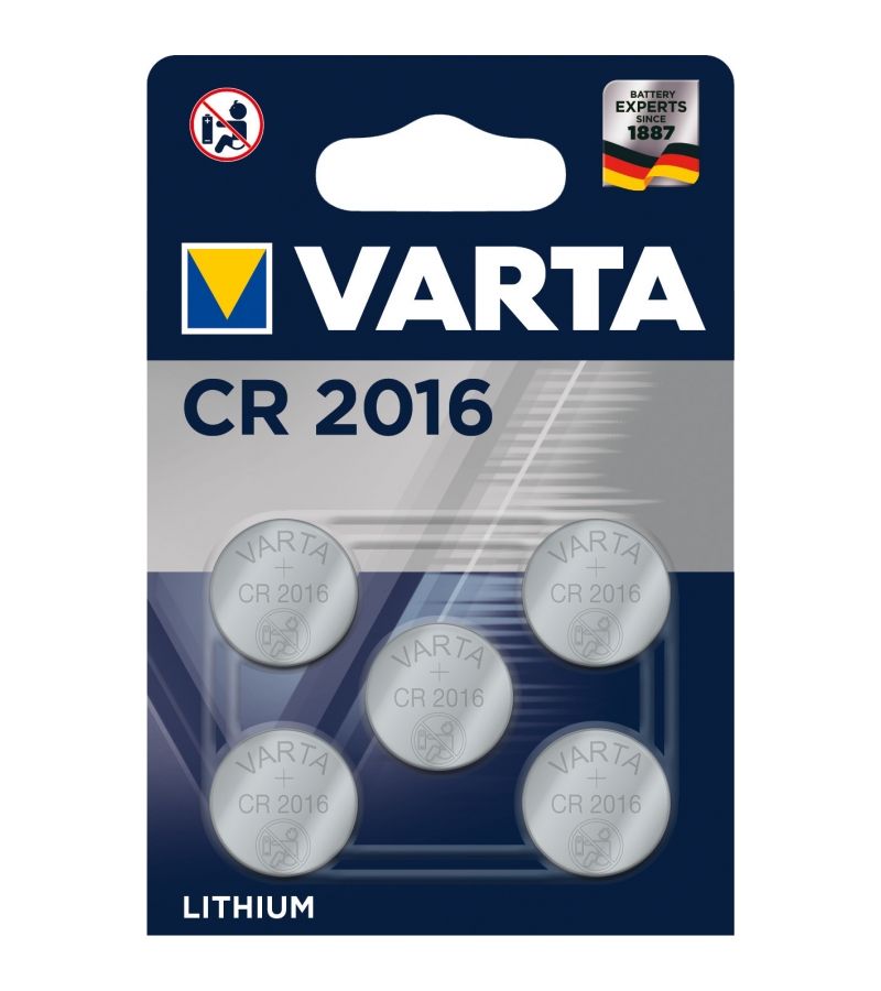 Батарейка Varta CR 2016 блистер 5шт.
Батарейка Varta CR 2016 блистер 5шт.