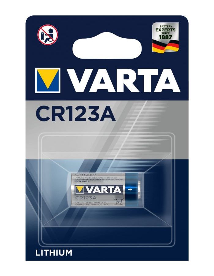 Батарейка Varta Professional Lithium CR123A
Батарейка Varta Professional Lithium CR123A