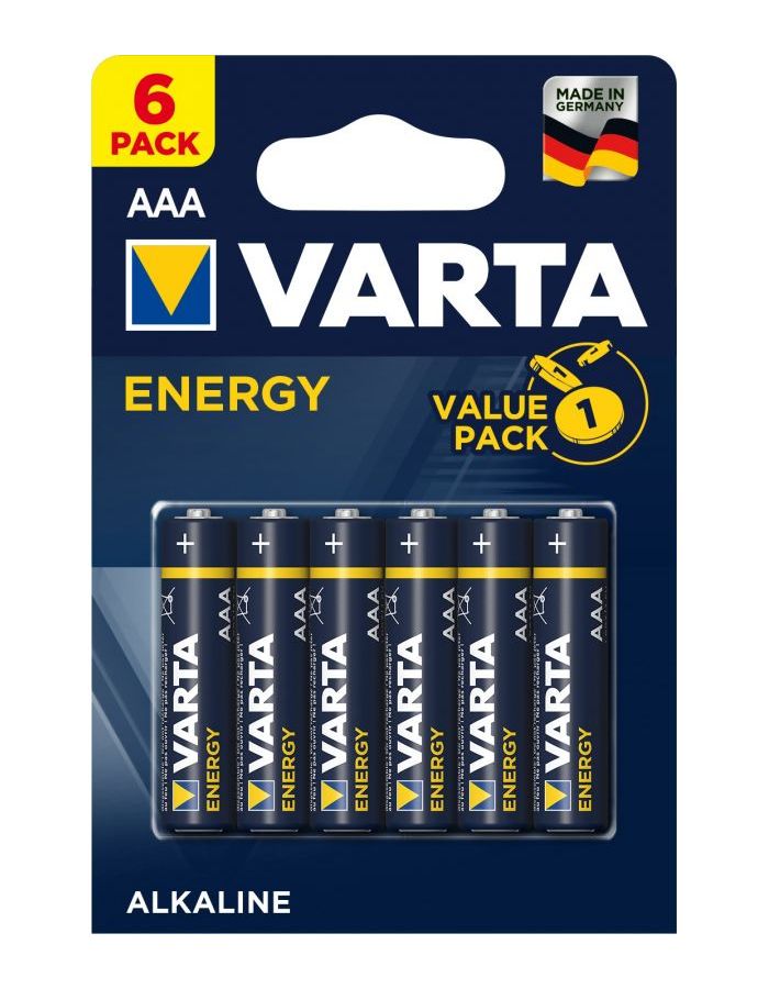 Батарейка Varta Energy AAA блистер 6шт.
Батарейка Varta Energy AAA блистер 6шт.