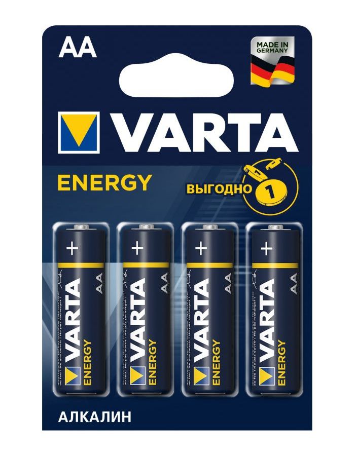 Батарейка Varta Energy AA блистер 4шт.
Батарейка Varta Energy AA блистер 4шт.