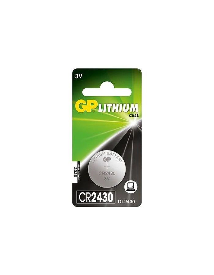 Батарейка GP Lithium CR2430-2C1
Батарейка GP Lithium CR2430-2C1