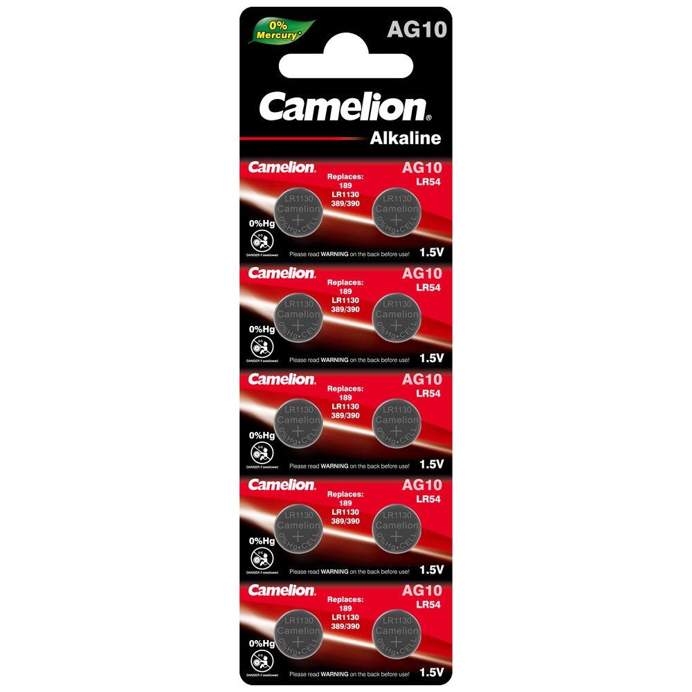 Батарейка Camelion G10 BL-10 Mercury Free (AG10-BP10, 389A/LR1130/189)
Батарейка Camelion G10 BL-10 Mercury Free (AG10-BP10, 389A/LR1130/189)