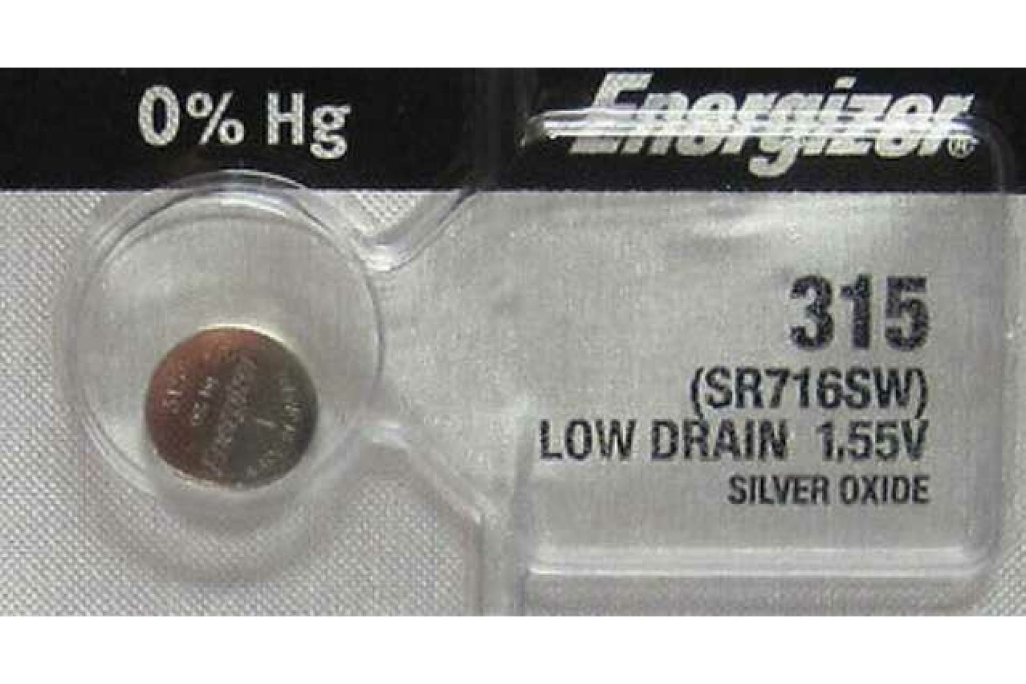 Батарейки Energizer Silver Oxide 315 1шт 1.55V
Батарейки Energizer Silver Oxide 315 1шт 1.55V
