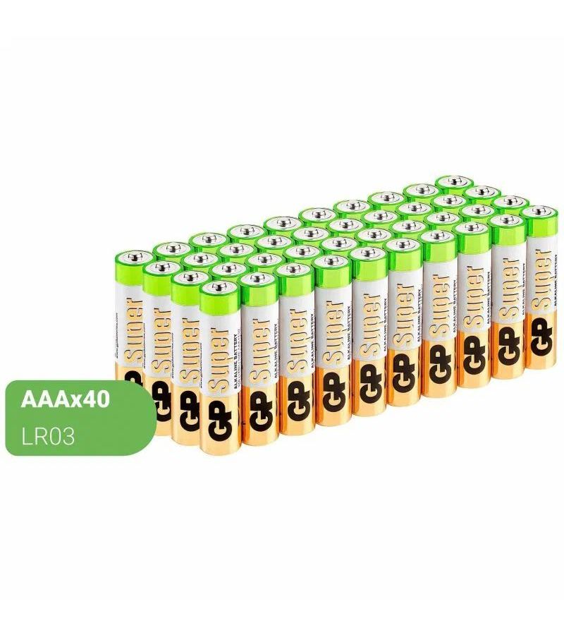 Батарейки GP 24A-2CRVS40 AAA 40шт
Батарейки GP 24A-2CRVS40 AAA 40шт