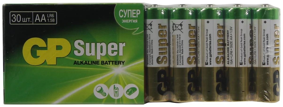Батарейки GP GP 15A-2CRVS30 AA 30шт
Батарейки GP GP 15A-2CRVS30 AA 30шт
