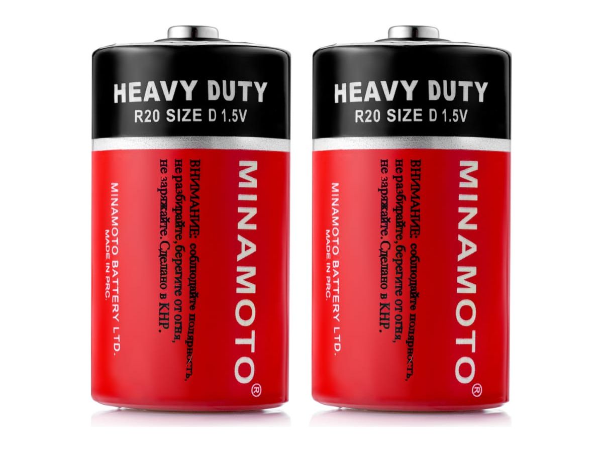 Батарейка R20 MINAMOTO 2/shrink (1шт.)
Батарейка R20 MINAMOTO 2/shrink (1шт.)