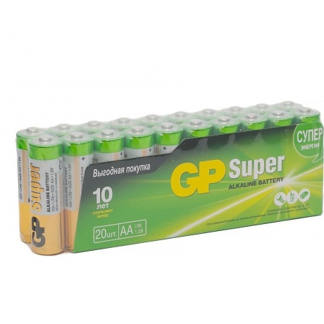 Батарейки алкалиновые GP Super 15А АA - 20 шт (4891199098406)
Батарейки алкалиновые GP Super 15А АA - 20 шт (4891199098406)