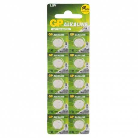 Батарейки алкалиновые GP 191A - 10 шт (4891199015526)
Батарейки алкалиновые GP 191A - 10 шт (4891199015526)