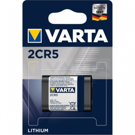 Батарейка Varta 2CR5 BL1 6V (1 шт.) (06203301401)
Батарейка Varta 2CR5 BL1 6V (1 шт.) (06203301401)