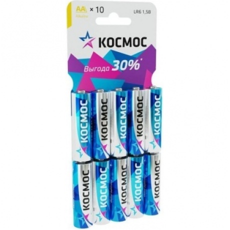 Элемент питания Космос LR6 10*BL
Элемент питания Космос LR6 10*BL
