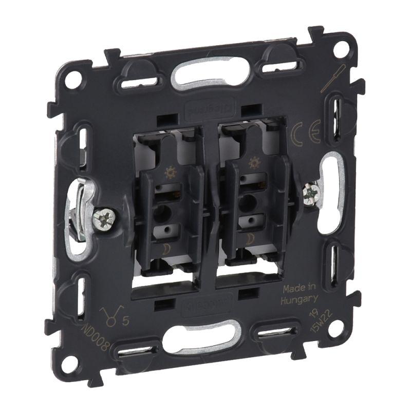 Механизм выключателя 2-кл. СП Valena In'matic 10А IP20 250В безвинт. зажимы сер. Leg 752005
Механизм выключателя 2-кл. СП Valena In'matic 10А IP20 250В безвинт. зажимы сер. Leg 752005