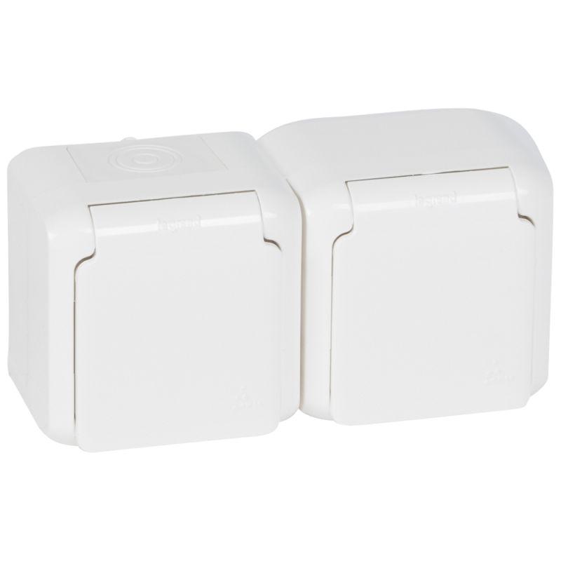 Розетка 2-м ОП Quteo 16А с защ. крышкой защ. шторки с заземл. IP44 бел. Leg 782323
Розетка 2-м ОП Quteo 16А с защ. крышкой защ. шторки с заземл. IP44 бел. Leg 782323