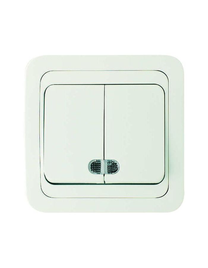 Выключатель 2-кл. СП Mimoza 10А IP20 с подсветкой бел./бел. Makel 12023
Выключатель 2-кл. СП Mimoza 10А IP20 с подсветкой бел./бел. Makel 12023