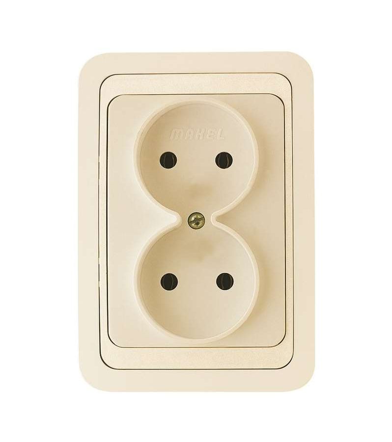 Розетка 2-м СП Mimoza 16А IP20 без заземл. крем/крем. Makel 25017
Розетка 2-м СП Mimoza 16А IP20 без заземл. крем/крем. Makel 25017