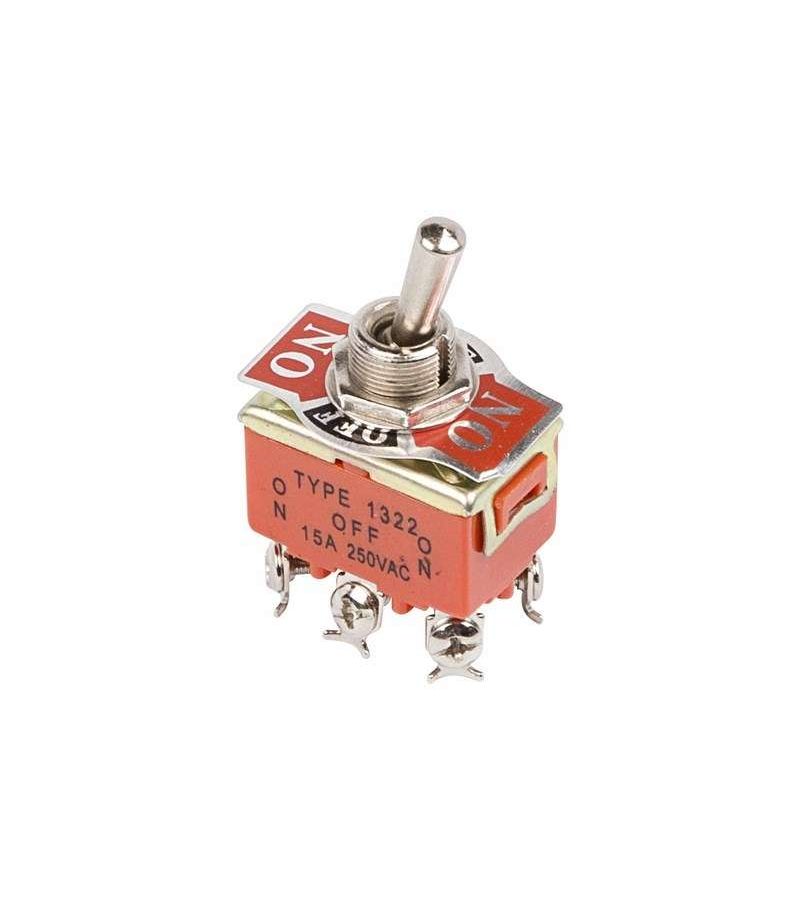 Тумблер 250В 15А (6с) ON-OFF-ON 2п (KN-203) Rexant 36-4132
Тумблер 250В 15А (6с) ON-OFF-ON 2п (KN-203) Rexant 36-4132