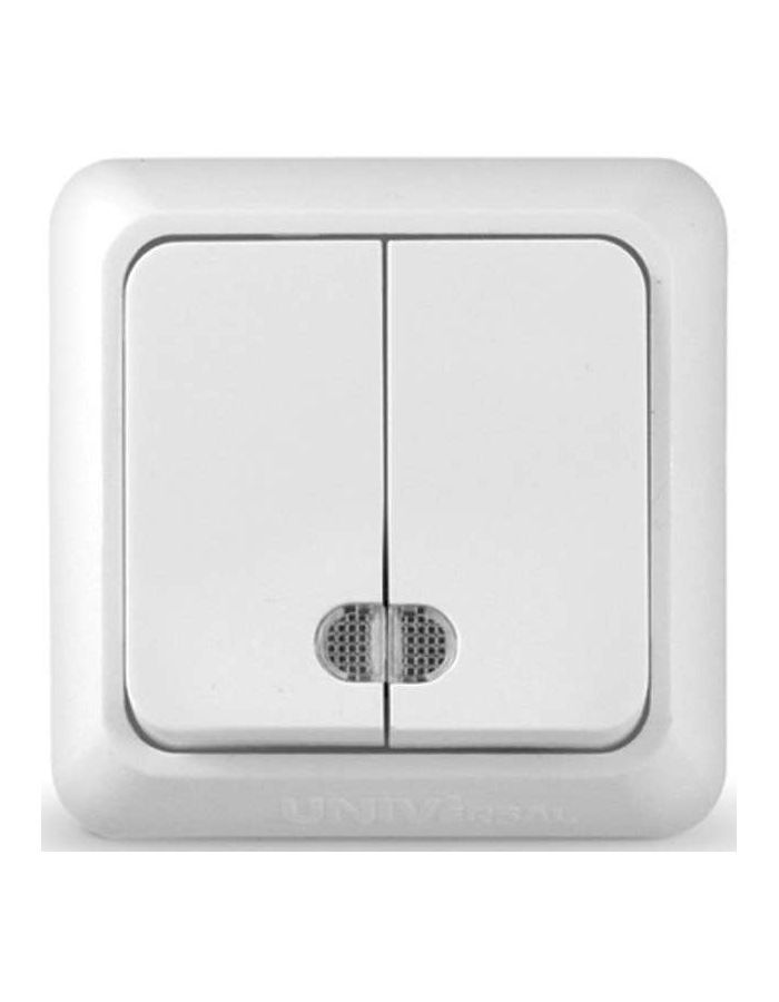 Выключатель 2-кл. ОП Олимп 10А IP20 с подсветкой бел. UNIVersal О0123
Выключатель 2-кл. ОП Олимп 10А IP20 с подсветкой бел. UNIVersal О0123