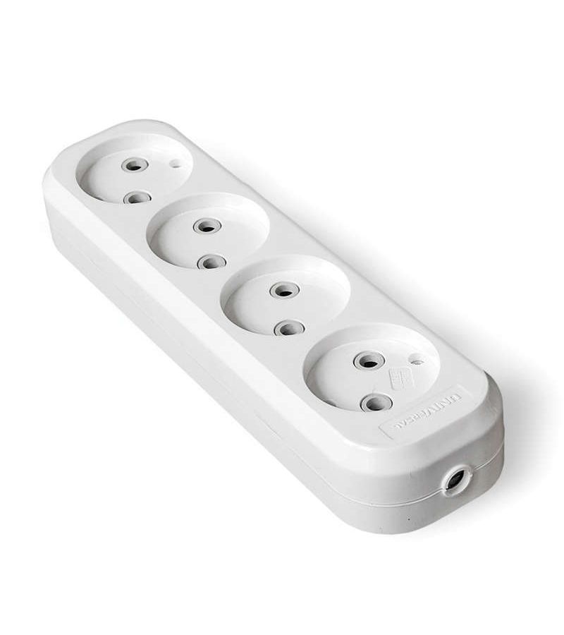 Колодка удлинителя 4-м АВС-пл. без заземл. UNIVersal E204
Колодка удлинителя 4-м АВС-пл. без заземл. UNIVersal E204