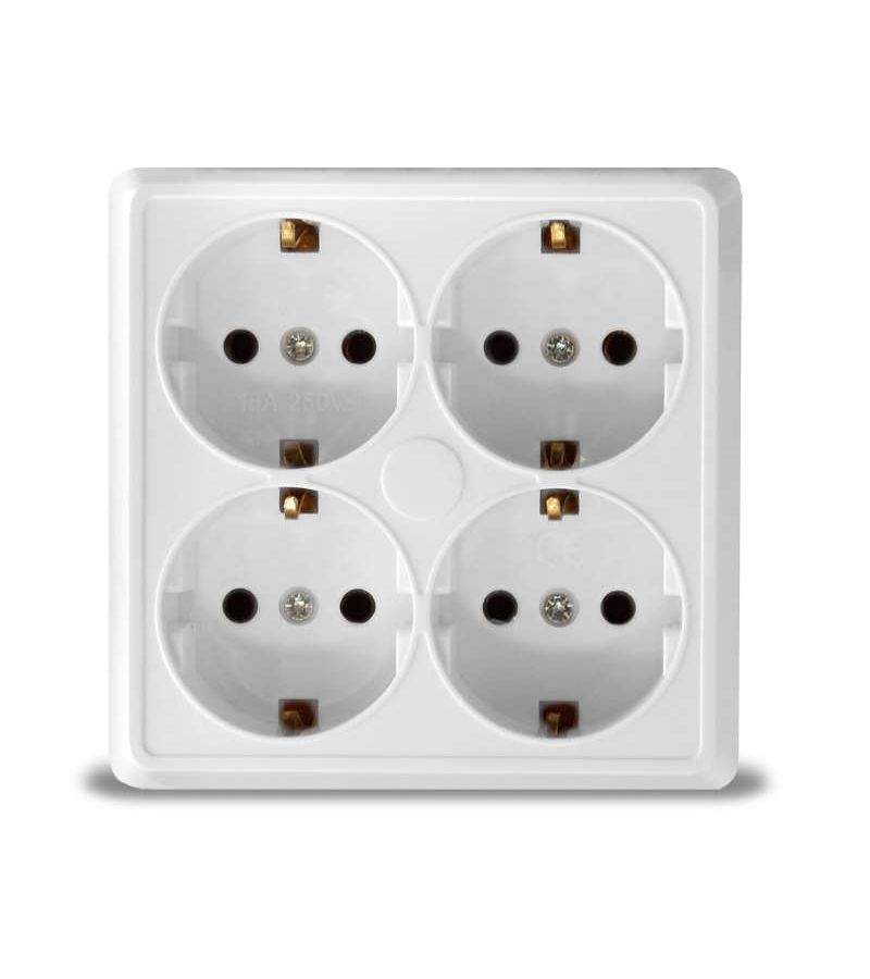 Розетка 4-м ОП Олимп с заземл. квадрат бел. UNIVersal 1165
Розетка 4-м ОП Олимп с заземл. квадрат бел. UNIVersal 1165