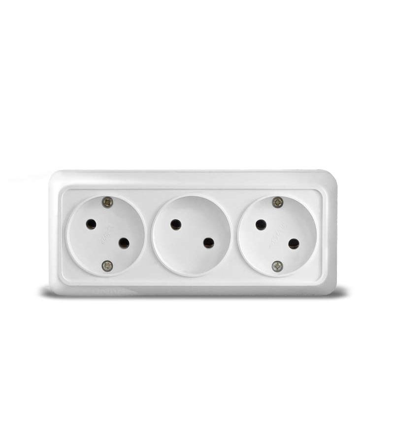 Розетка 3-м ОП Олимп без заземл. бел. UNIVersal 1160
Розетка 3-м ОП Олимп без заземл. бел. UNIVersal 1160