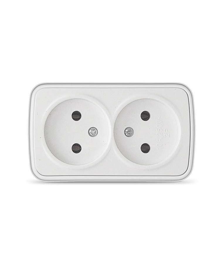 Розетка 2-м ОП Электра 16А IP20 без заземл. бел. Союз 0024
Розетка 2-м ОП Электра 16А IP20 без заземл. бел. Союз 0024
